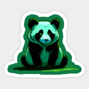 Trippy Green Panda Sticker